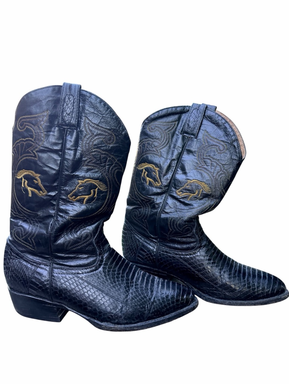 Vintage Western Lizard Leather Cowboy Boots Made in Mexico Women’s 7.5